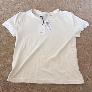 Aritzia Seamless Short Sleeve Tee - Birch (M)